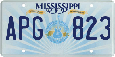 MS license plate APG823