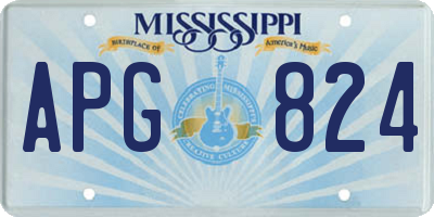 MS license plate APG824