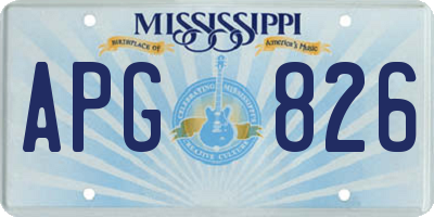 MS license plate APG826