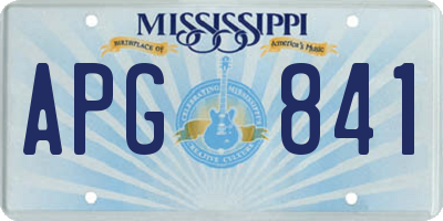 MS license plate APG841