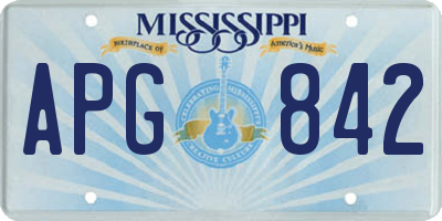 MS license plate APG842
