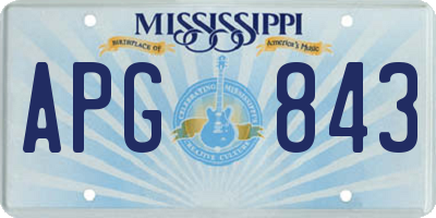 MS license plate APG843