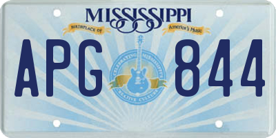 MS license plate APG844
