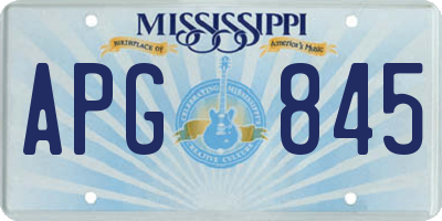 MS license plate APG845