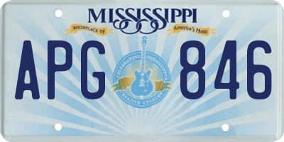 MS license plate APG846