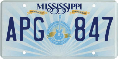 MS license plate APG847