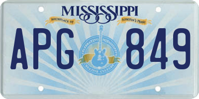 MS license plate APG849