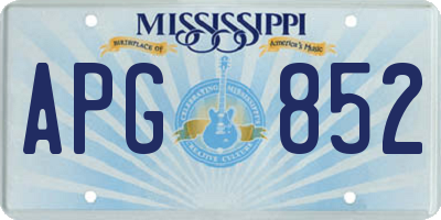 MS license plate APG852