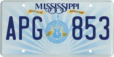 MS license plate APG853