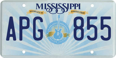 MS license plate APG855