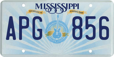 MS license plate APG856