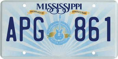 MS license plate APG861
