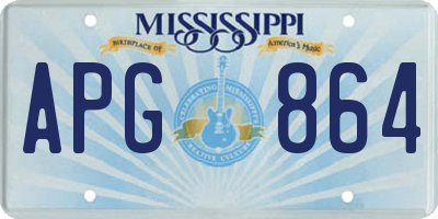 MS license plate APG864