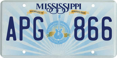 MS license plate APG866