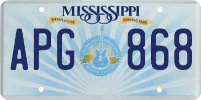 MS license plate APG868