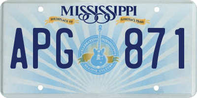 MS license plate APG871