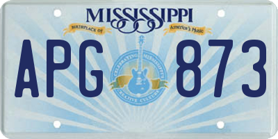 MS license plate APG873