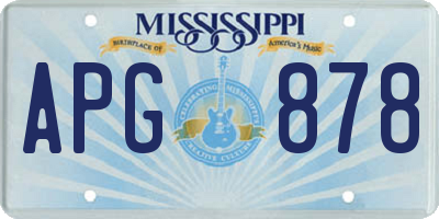 MS license plate APG878