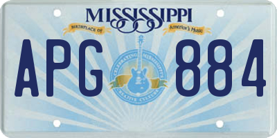 MS license plate APG884