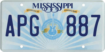 MS license plate APG887
