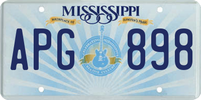 MS license plate APG898