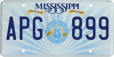 MS license plate APG899