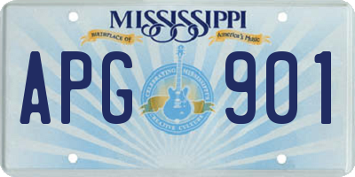 MS license plate APG901