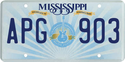 MS license plate APG903