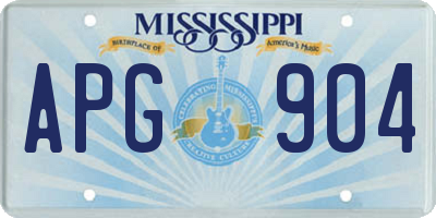 MS license plate APG904