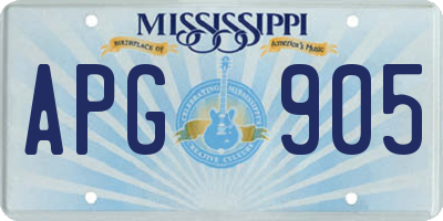 MS license plate APG905