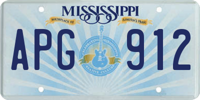 MS license plate APG912