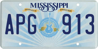 MS license plate APG913