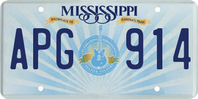 MS license plate APG914