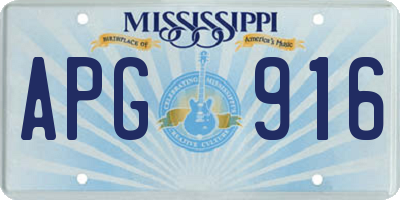 MS license plate APG916