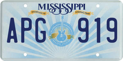 MS license plate APG919