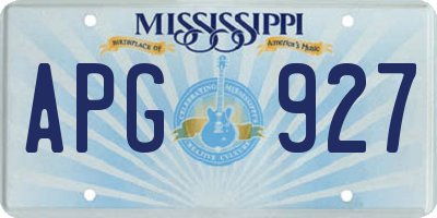 MS license plate APG927