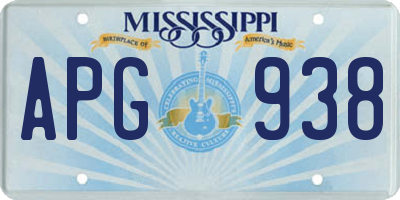 MS license plate APG938