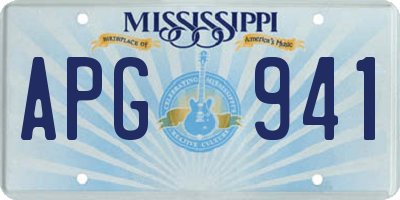 MS license plate APG941