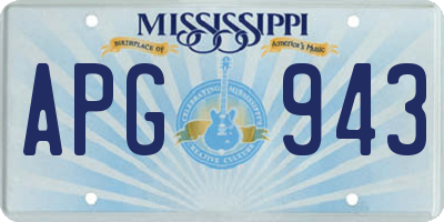 MS license plate APG943