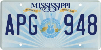 MS license plate APG948