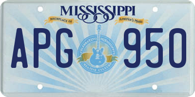MS license plate APG950
