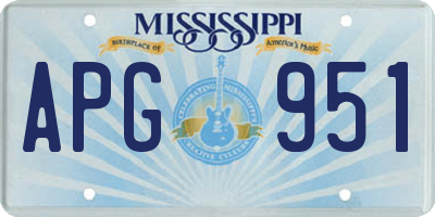 MS license plate APG951