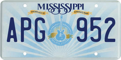 MS license plate APG952