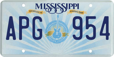 MS license plate APG954