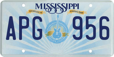 MS license plate APG956