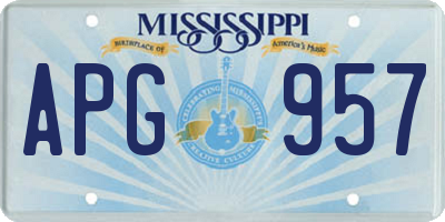MS license plate APG957