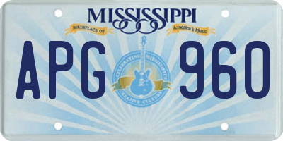 MS license plate APG960