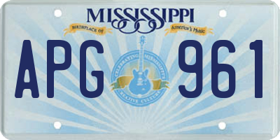 MS license plate APG961