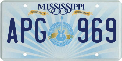 MS license plate APG969