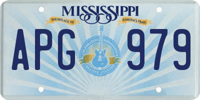 MS license plate APG979
